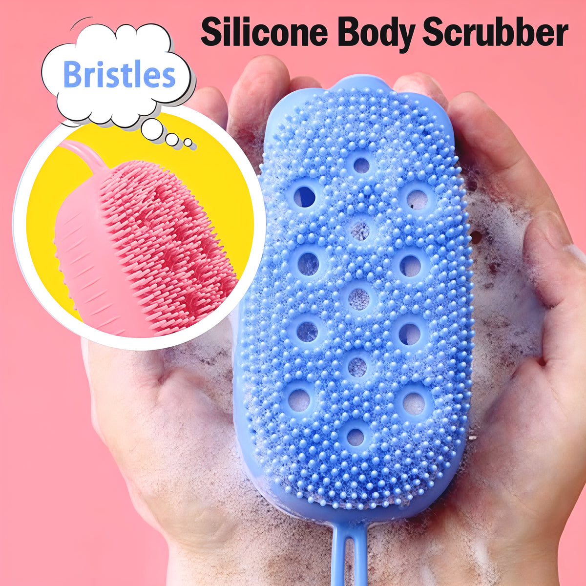 Silicone Body Scrubber & Bath Sponge