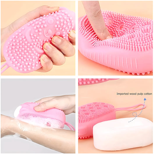 Silicone Body Scrubber & Bath Sponge