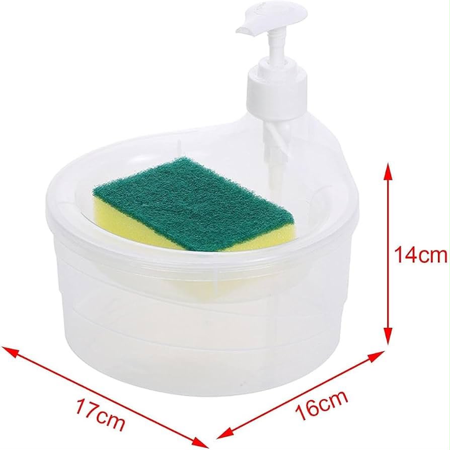 Soap Dispenser and Scrubber Holder Practical Kitchen Soap Dispenser