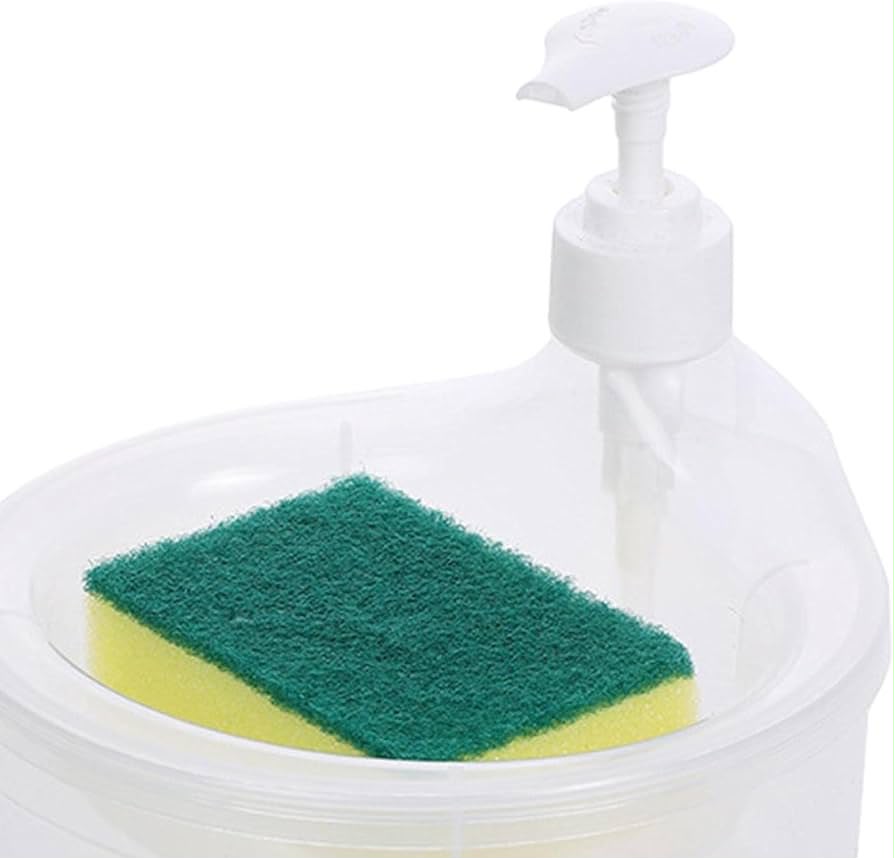 Soap Dispenser and Scrubber Holder Practical Kitchen Soap Dispenser