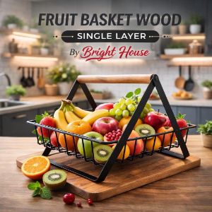 Fruit Basket Wood - Single Layer