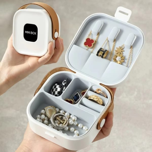 Mini Travel Jewelry Box & Organizer | Portable Jewelry Storage