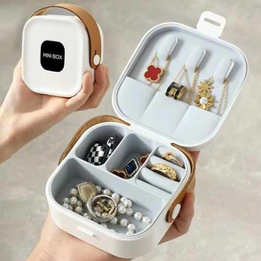 Mini Travel Jewelry Box & Organizer | Portable Jewelry Storage
