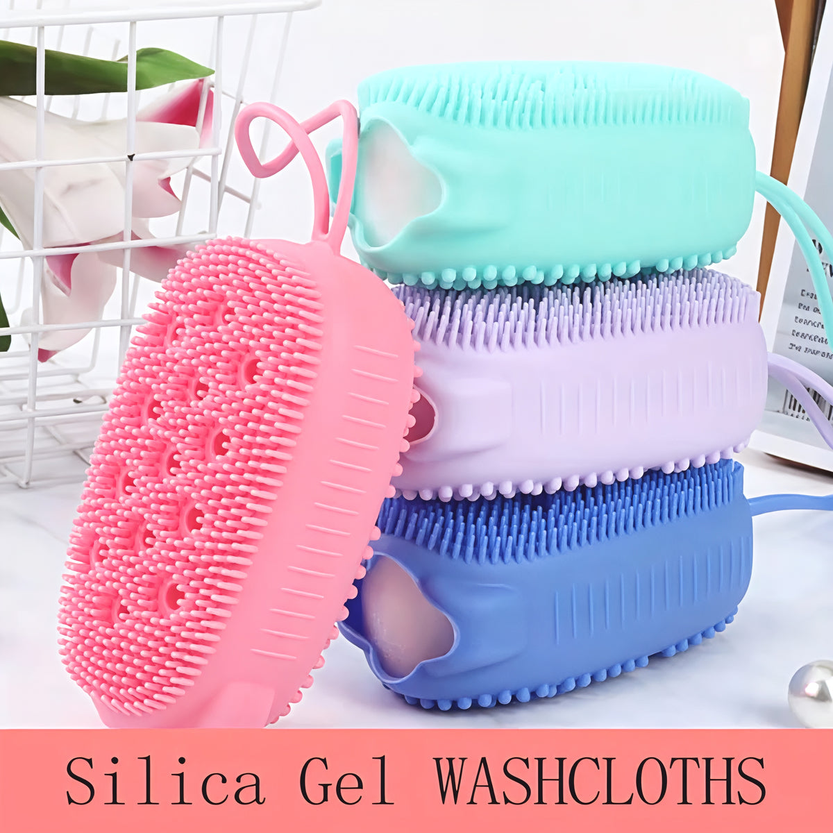 Silicone Body Scrubber & Bath Sponge