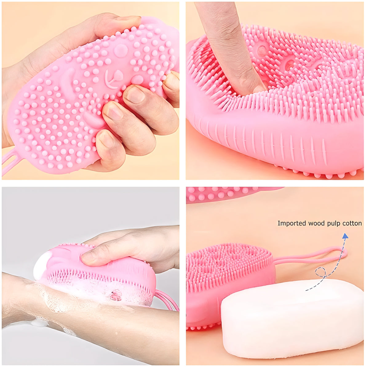 Silicone Body Scrubber & Bath Sponge