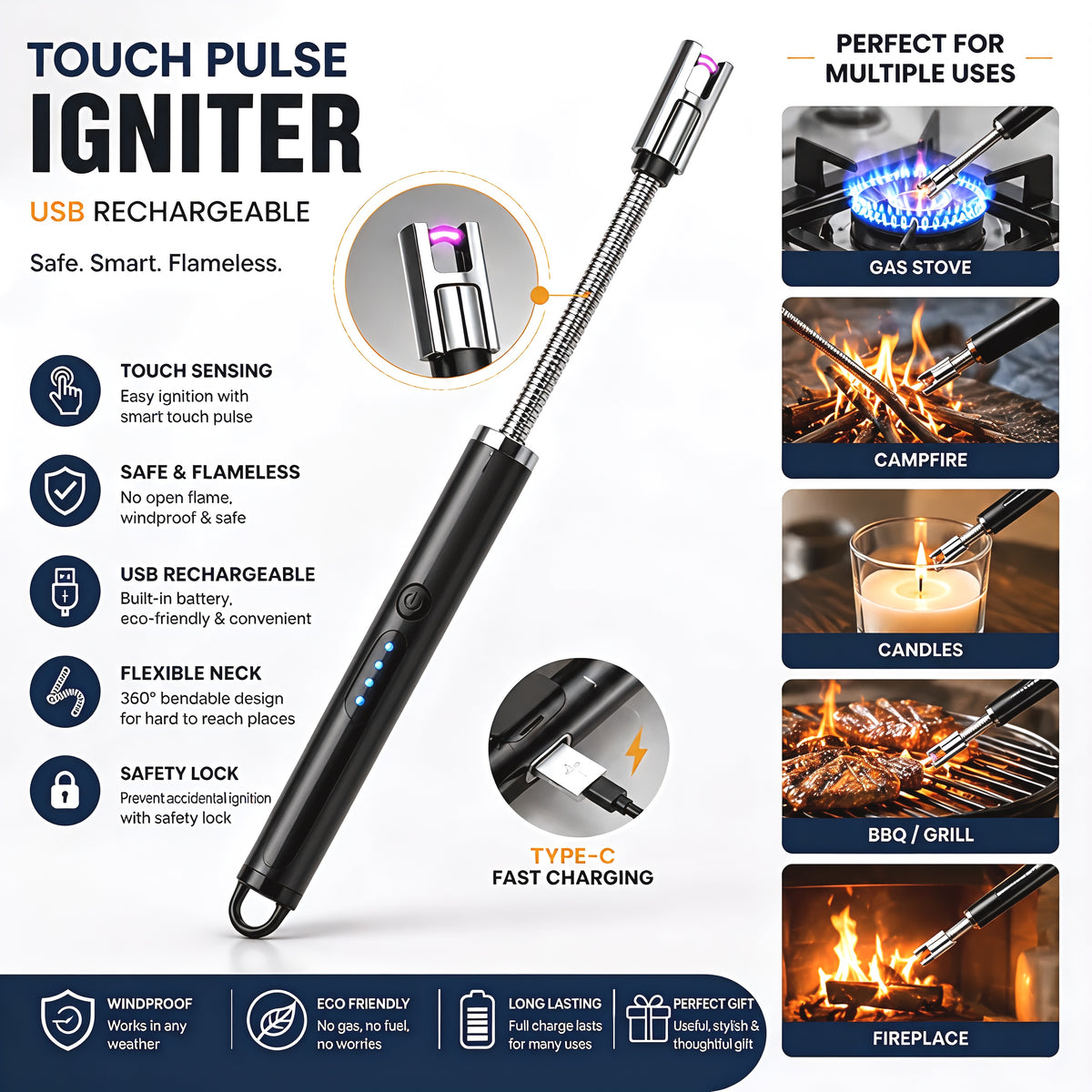 Rechargeable Flameless Lighter