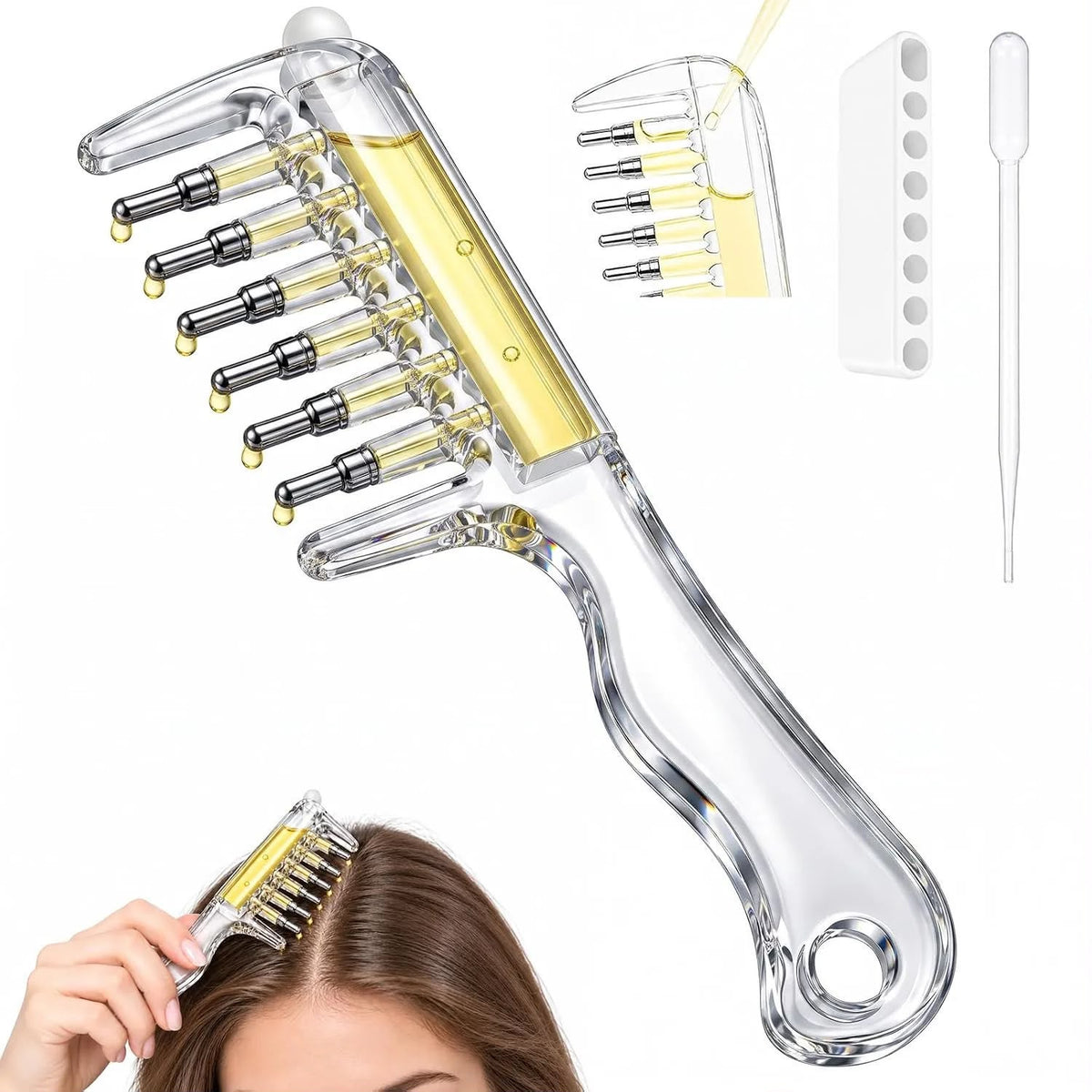 Hair Oil Brush & Scalp Massager