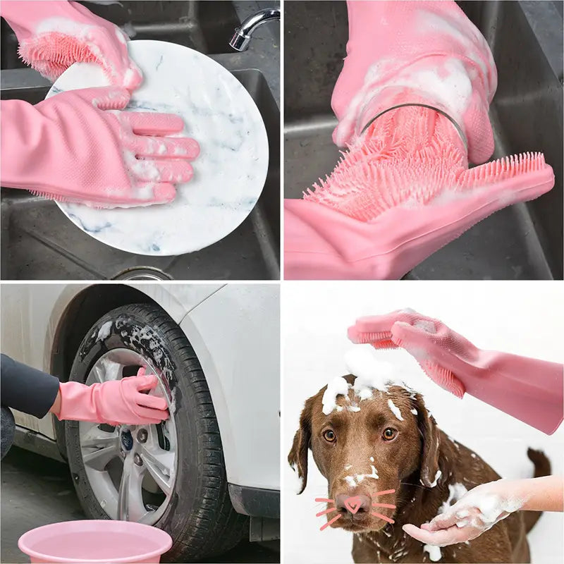 Silicone Cleaning Gloves