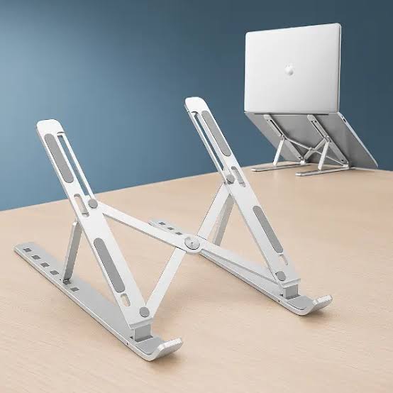 Adjustable Foldable Laptop Stand – Silver Color