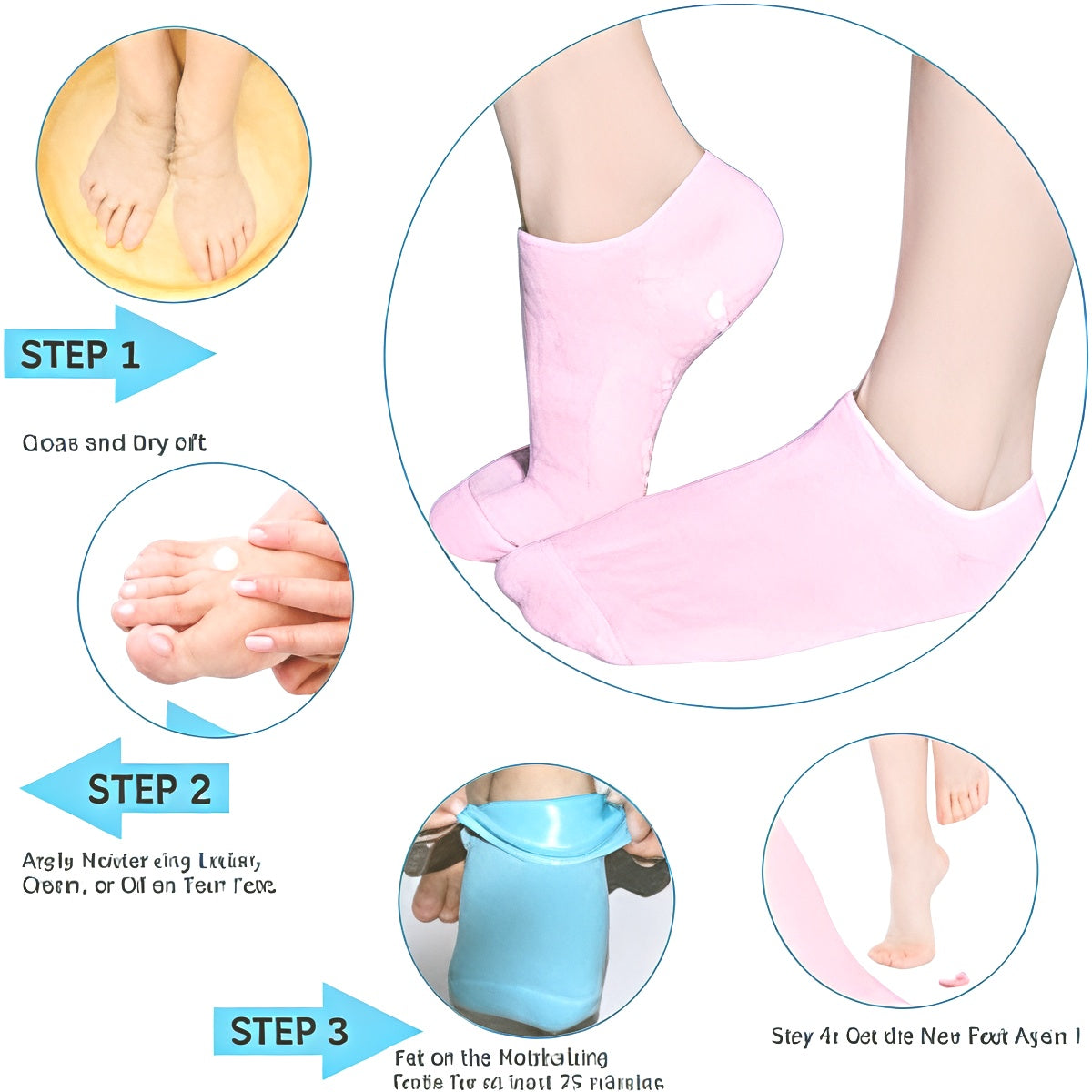 Reusable Silicone Spa Gel Socks